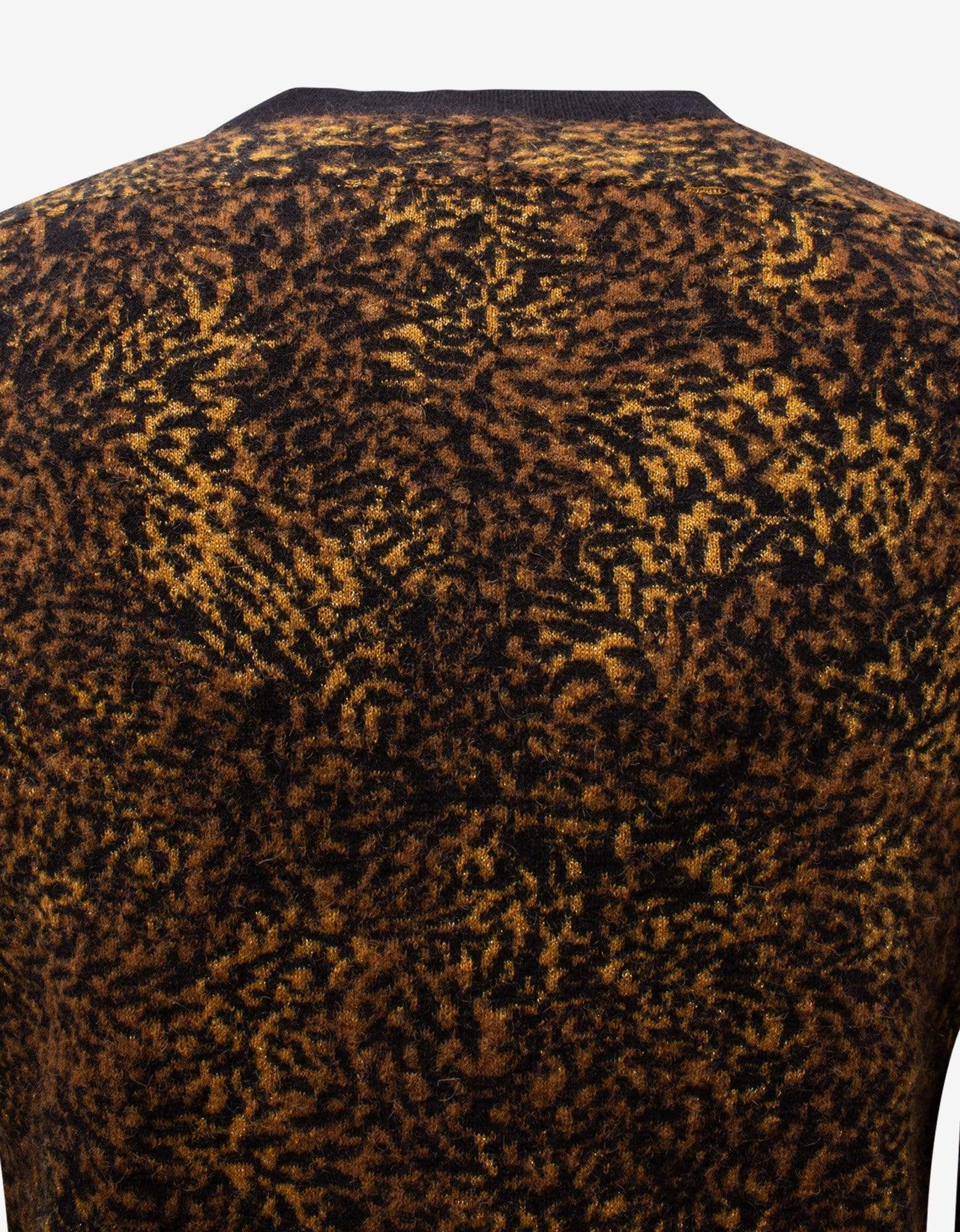 Saint Laurent Leopard Print Wool-Blend Sweater - 4