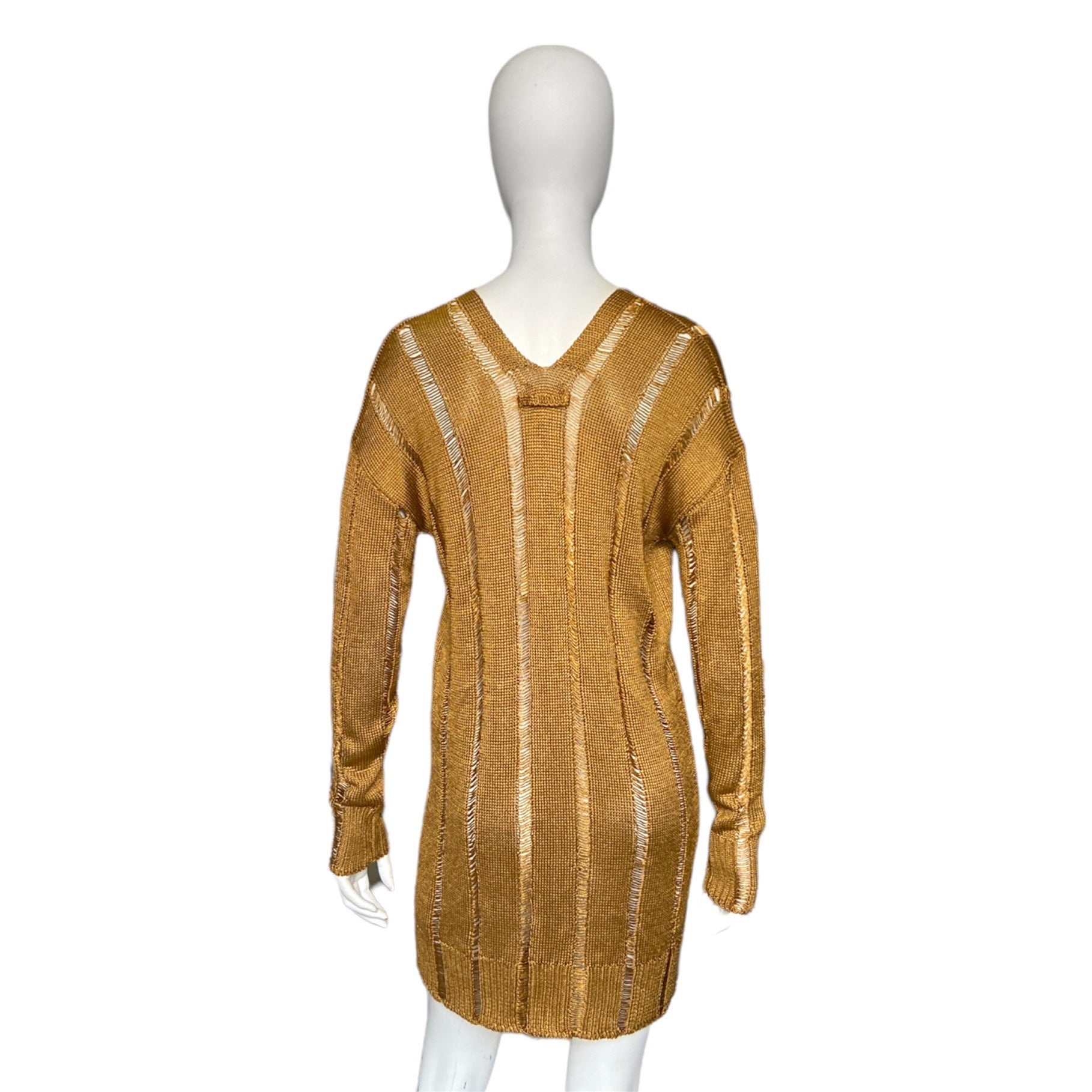 Jean Paul Gaultier gold open knit cardigan XS - 4