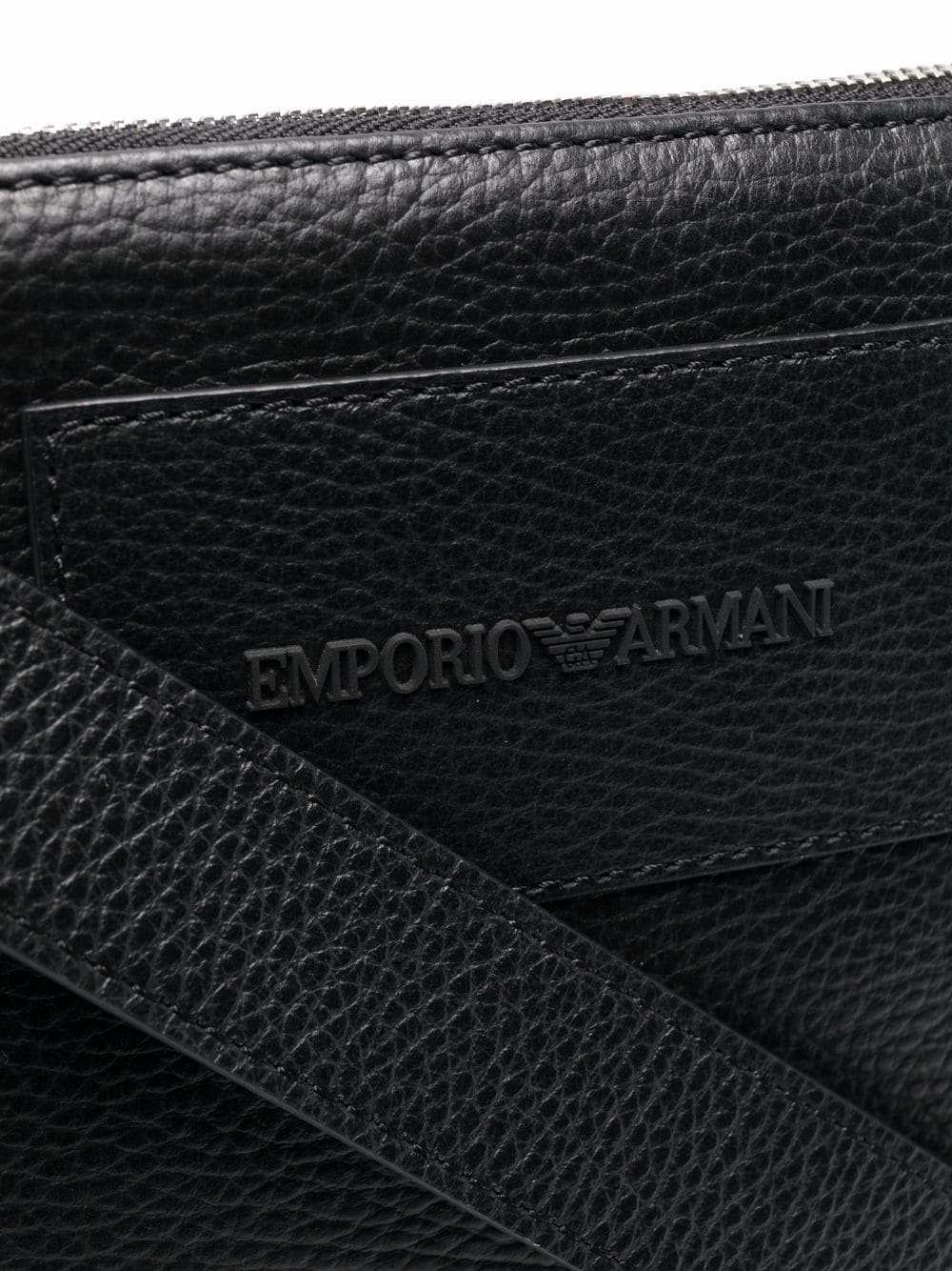 logo-embossed messenger bag - 4