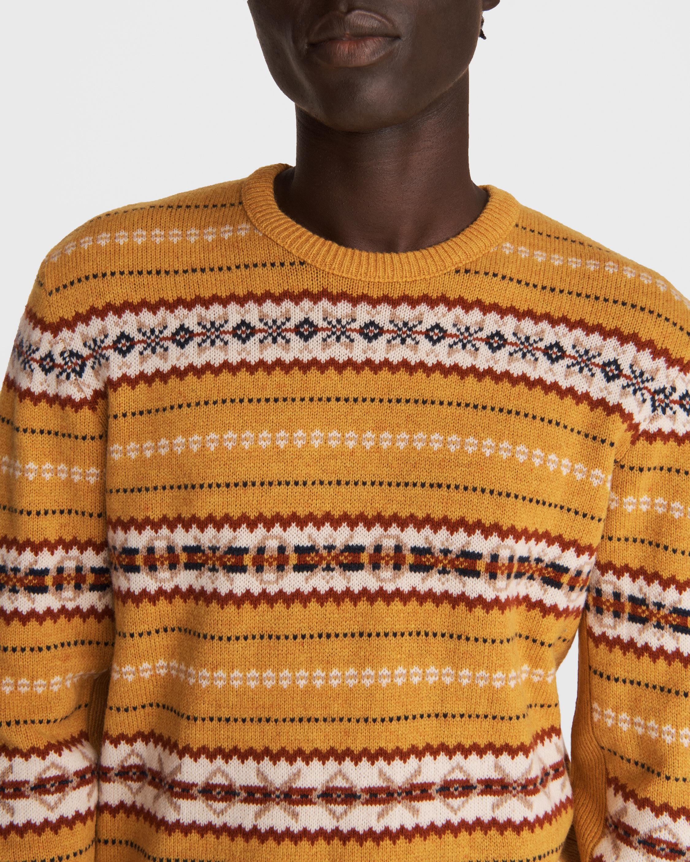Wesley Wool Fair Isle Crew
Relaxed Fit Sweater - 6