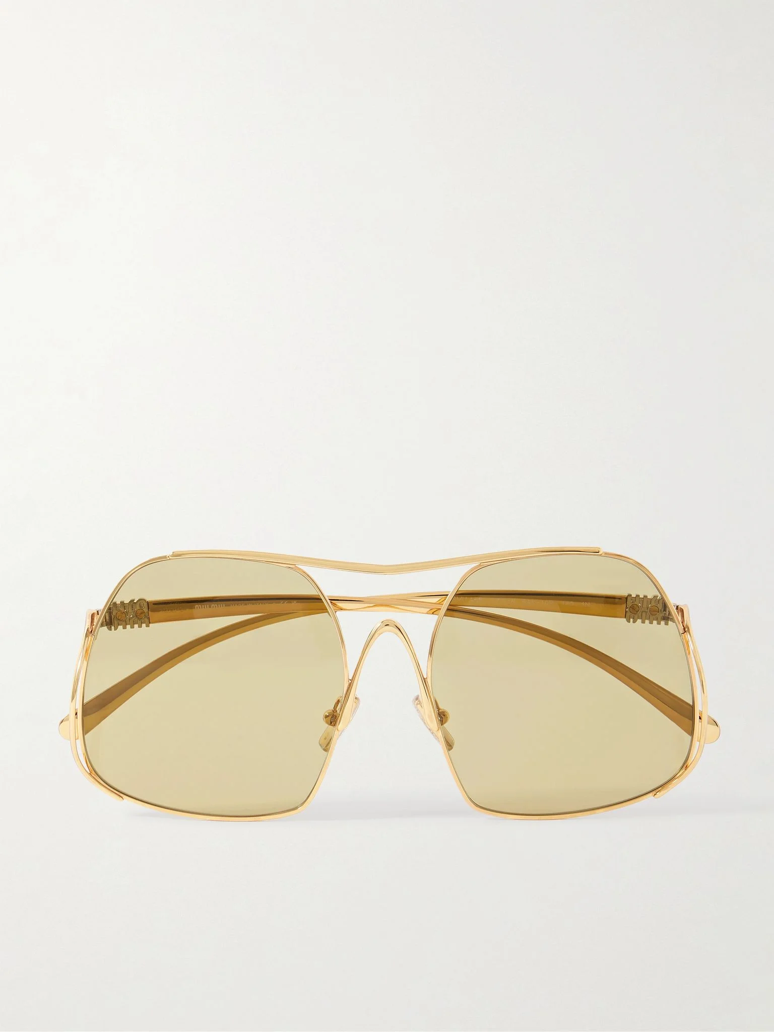 Square-frame gold-tone sunglasses Gold - 1
