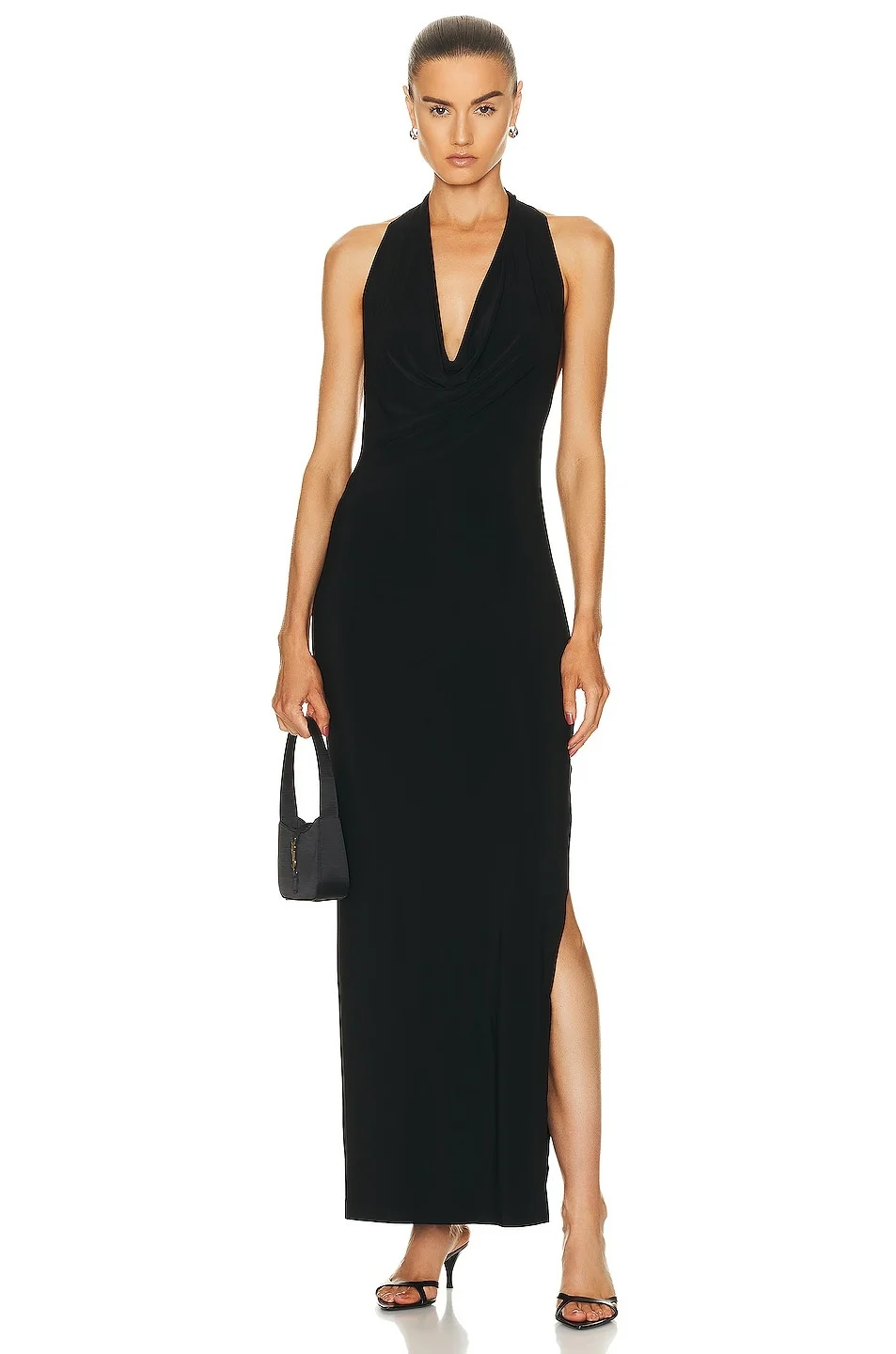 Halter Neeta Side Slit Gown - 1