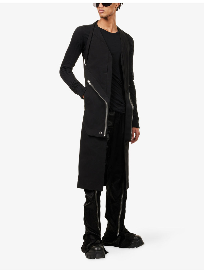 Rick Owens Temple Long Sleeveless Cotton Gilet outlook