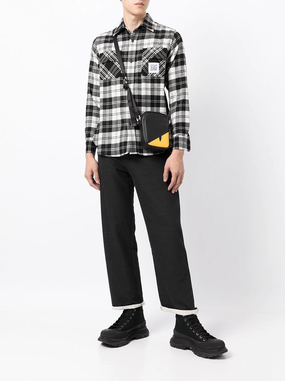 pleated flannel shirt - 2