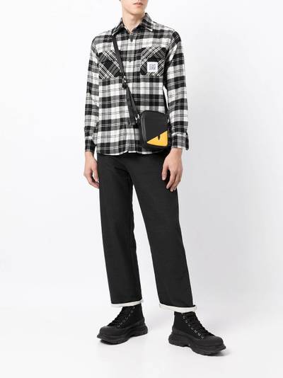 Fumito Ganryu pleated flannel shirt outlook