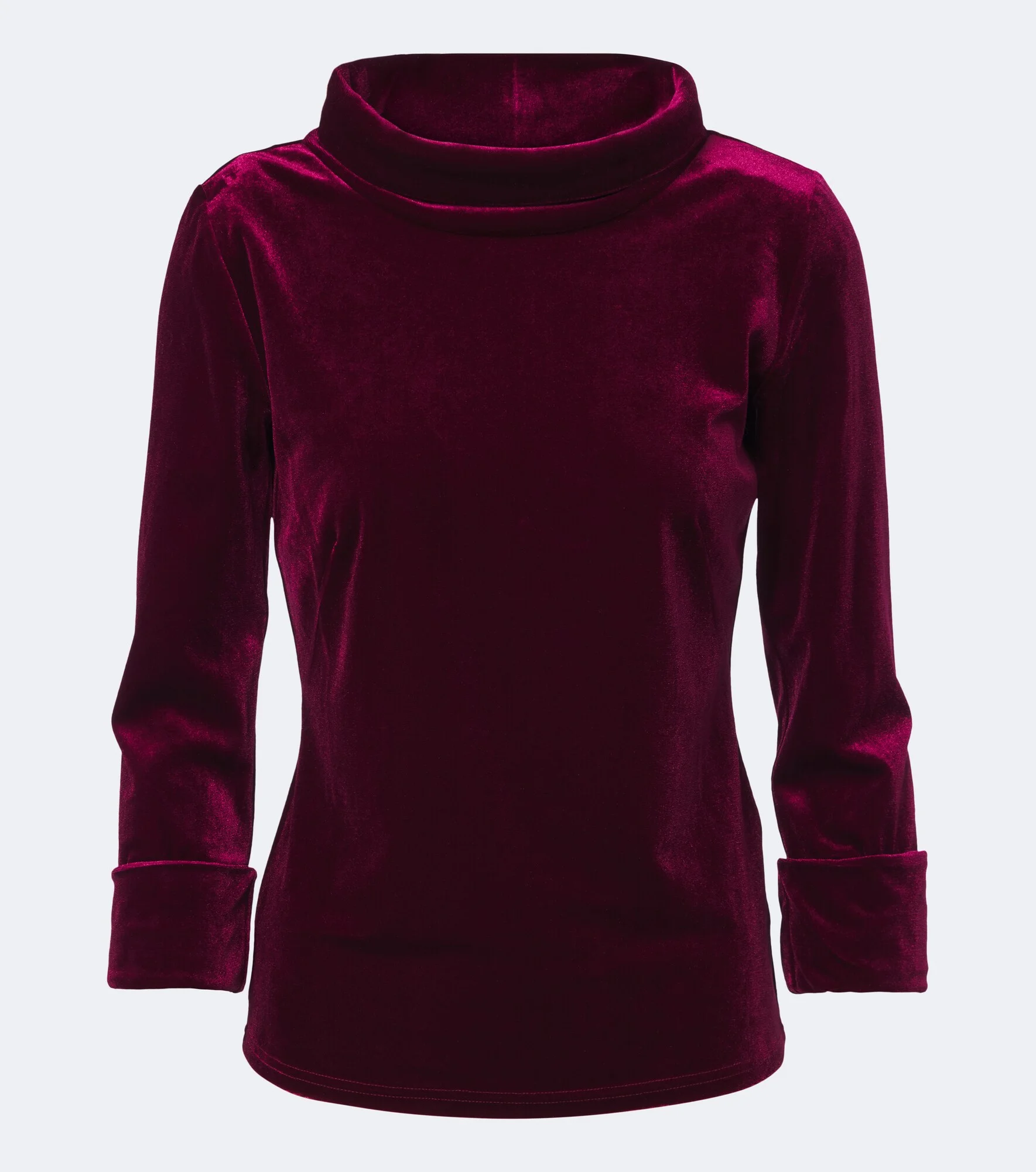 Velvet high-neck top - 1