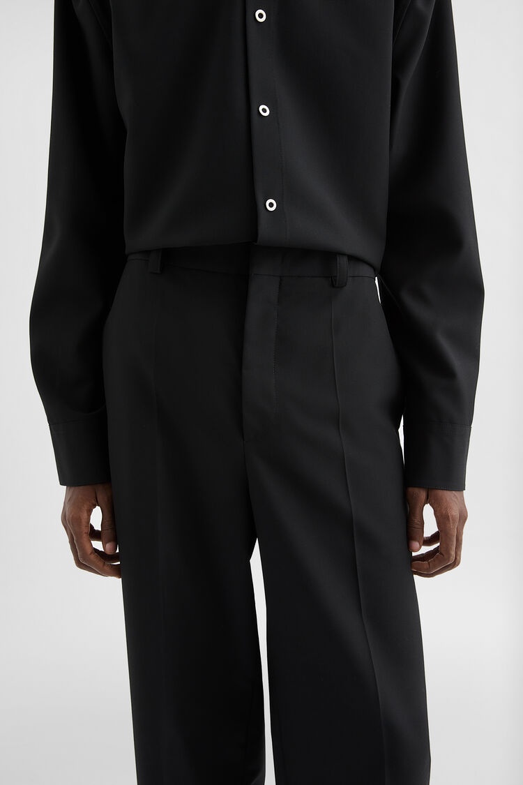 Wool Poplin Belted Trousers - 5