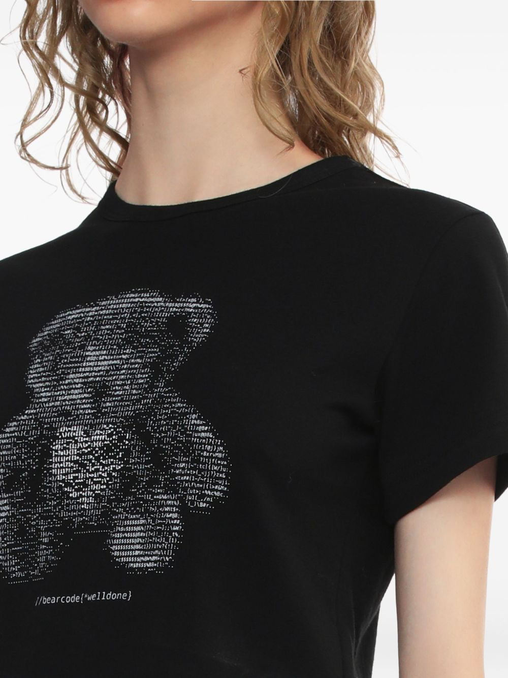 teddy-print T-shirt - 5