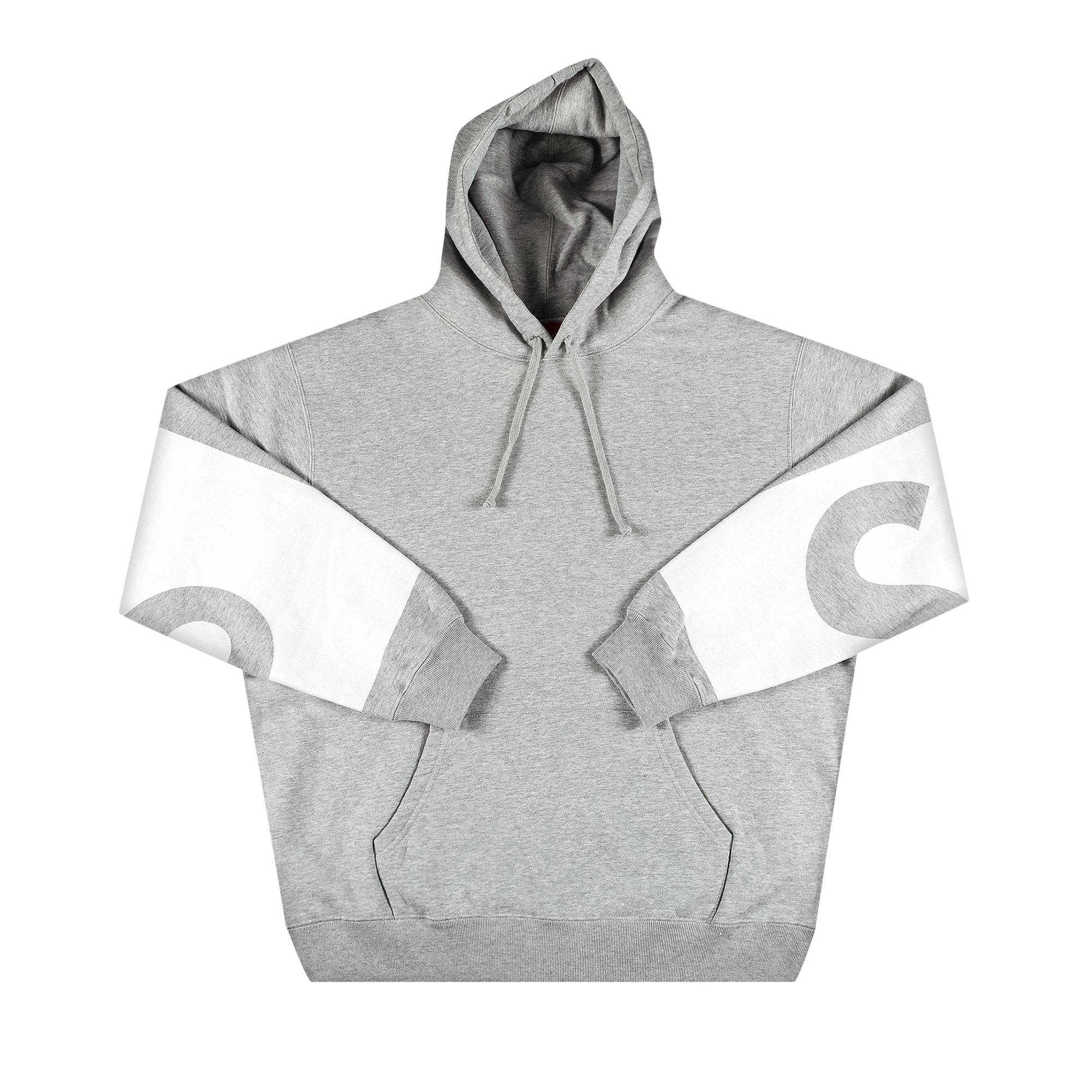 Supreme Big Logo Hooded Sweatshirt 'Heather Grey' - 1