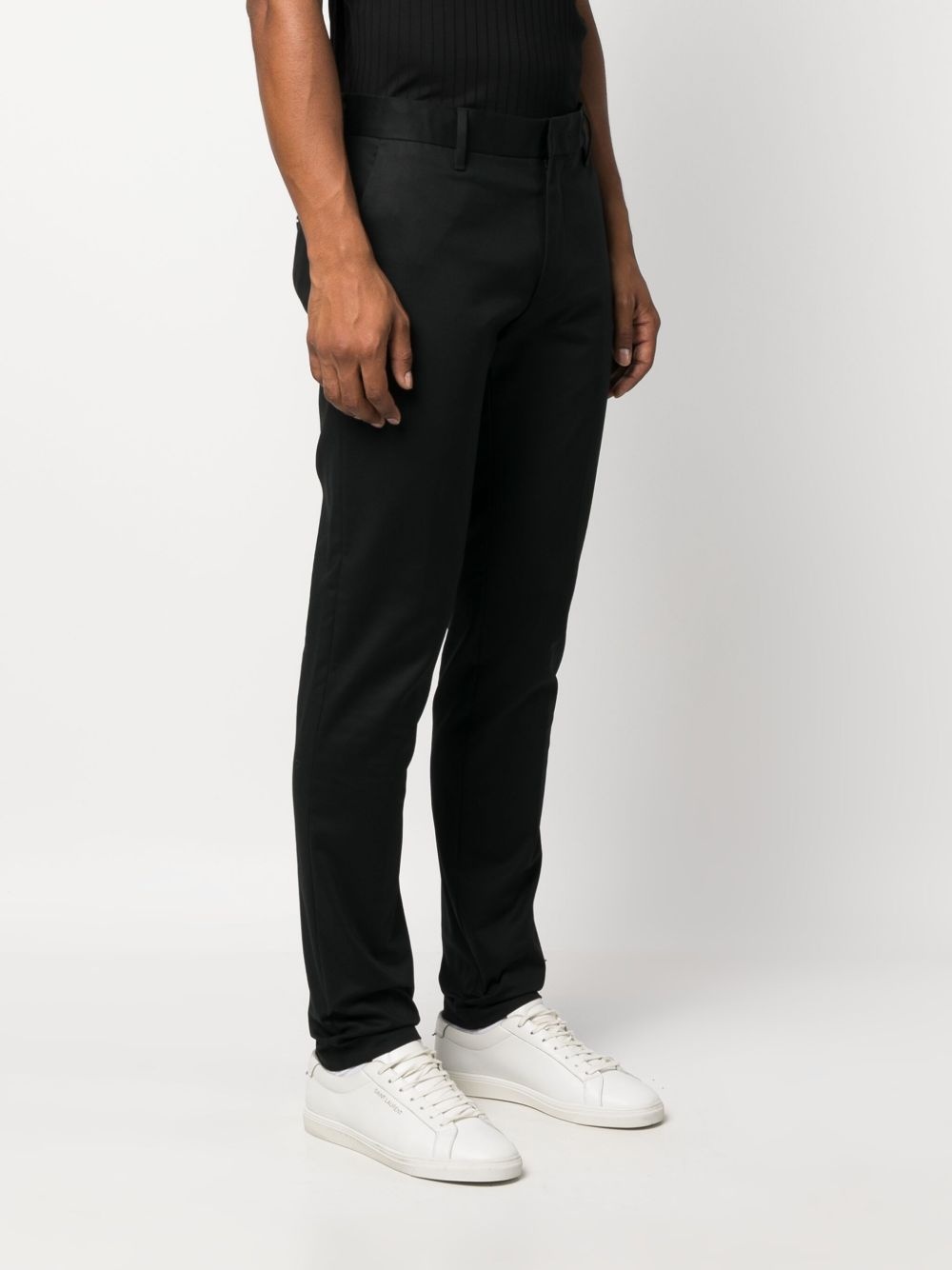 pressed-crease cotton chino trousers - 3