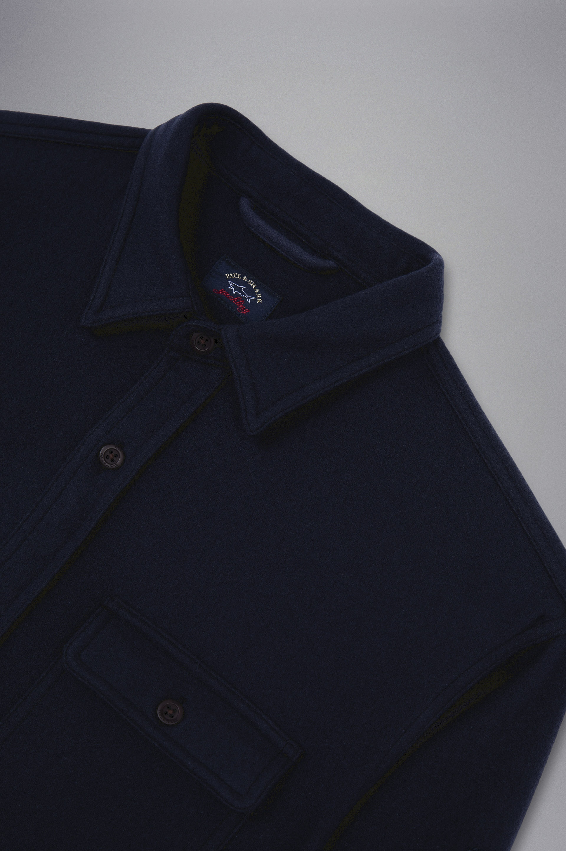 GARMENT DYED WOOL OVERSHIRT - 5