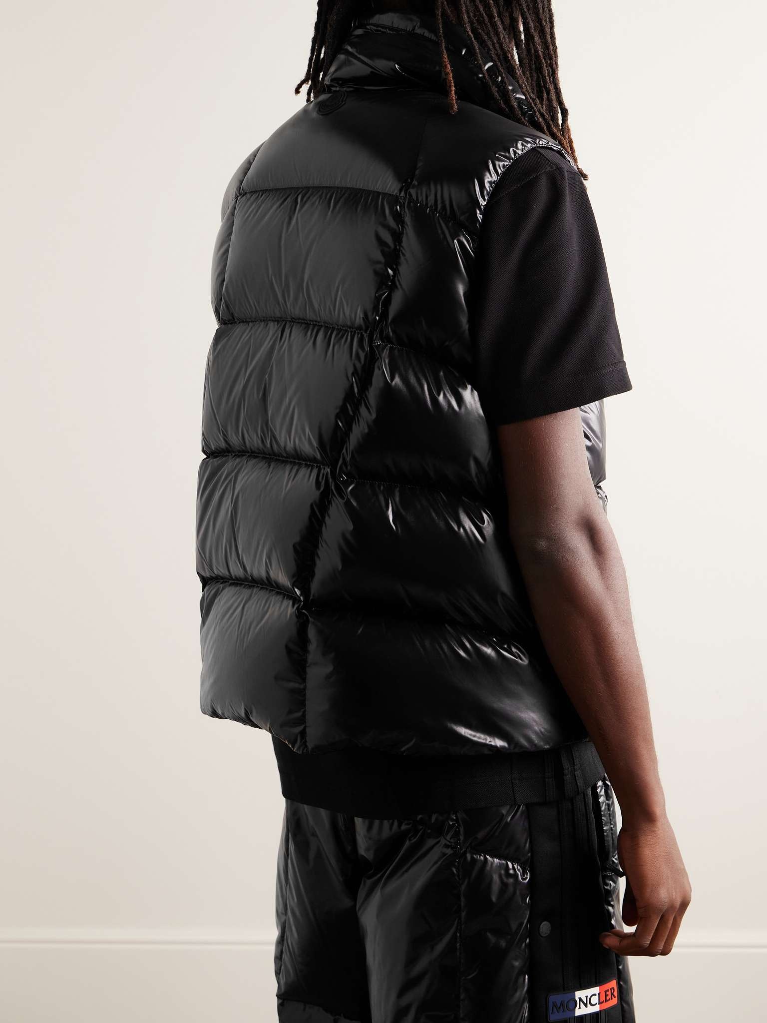 + adidas Originals Bozon Tech Jersey-Trimmed Quilted Glossed-Shell Down Gilet - 4