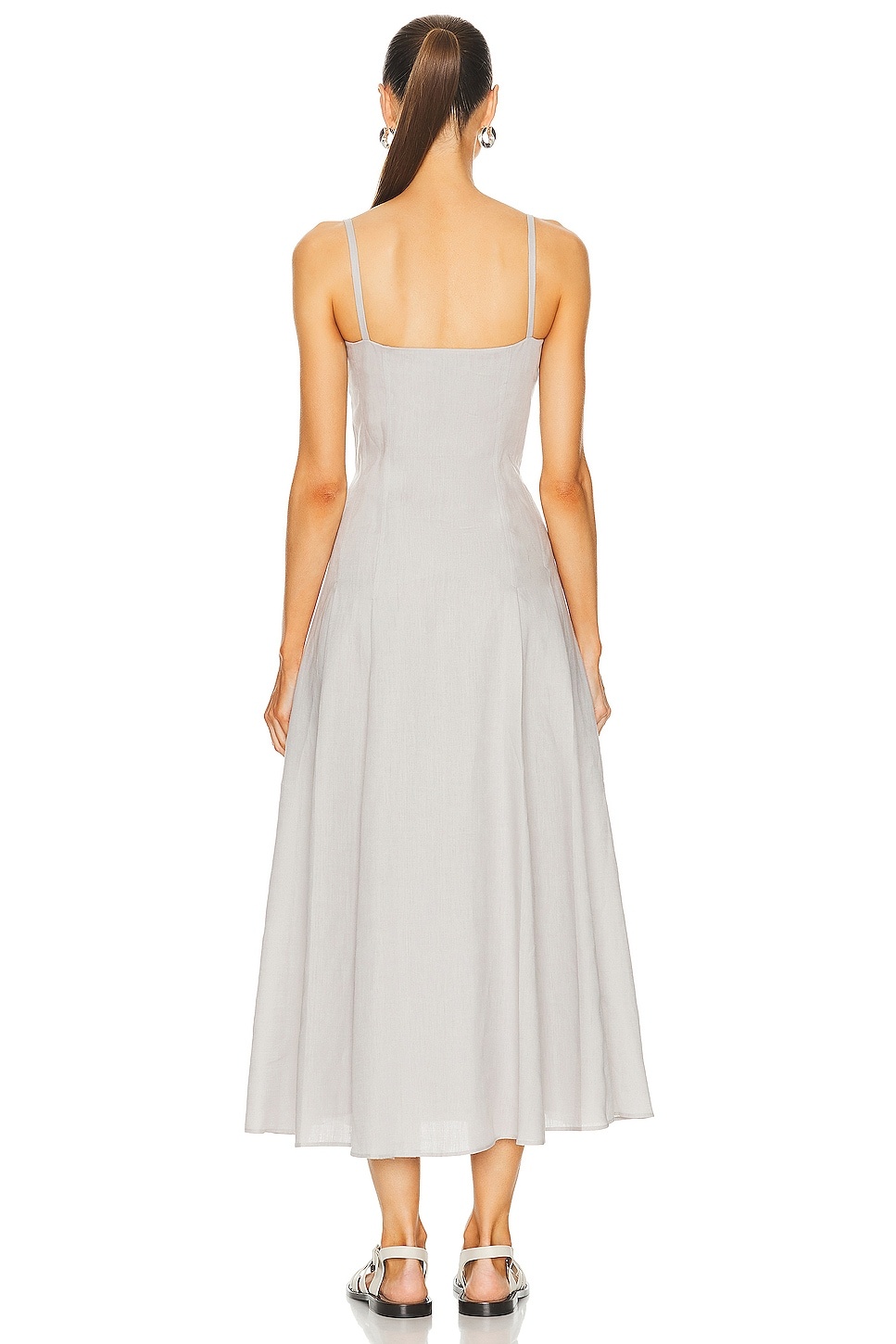 【関税込み】Gabriela Hearst ホワイト Keely マキシワンピース GABRIELA HEARST White Keely Maxi Dress | REVERSIBLE