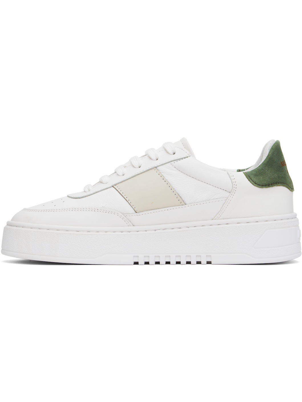 White & Green Orbit Vintage Sneakers - 3