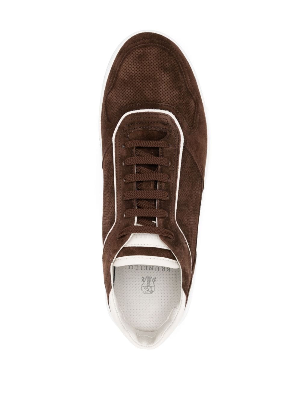 suede low-top sneakers - 4