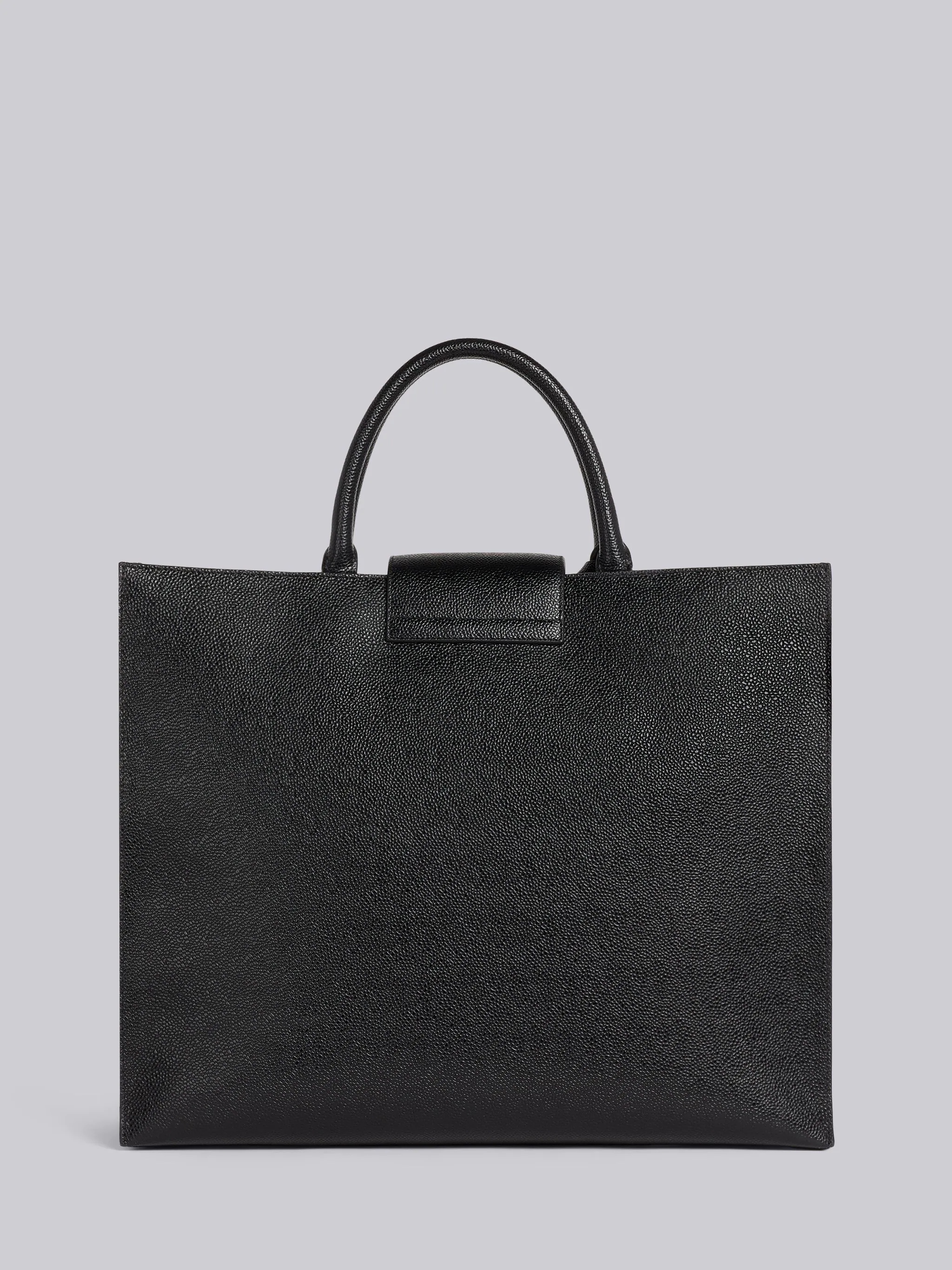 Black Pebble Grain Leather Mr. Thom Tote - 4