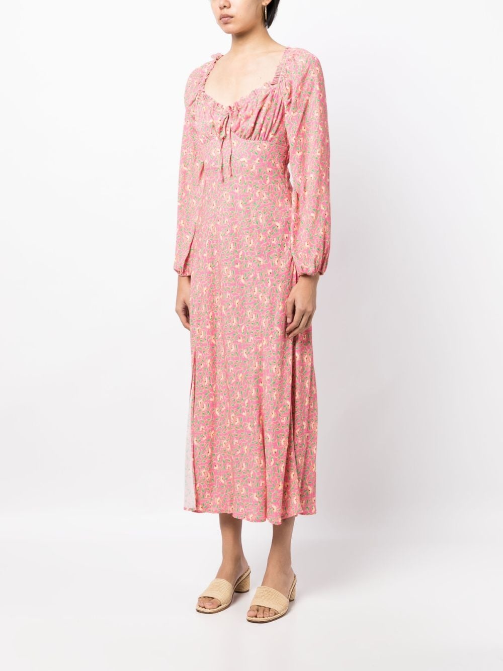 Olimani floral-print midi dress - 3