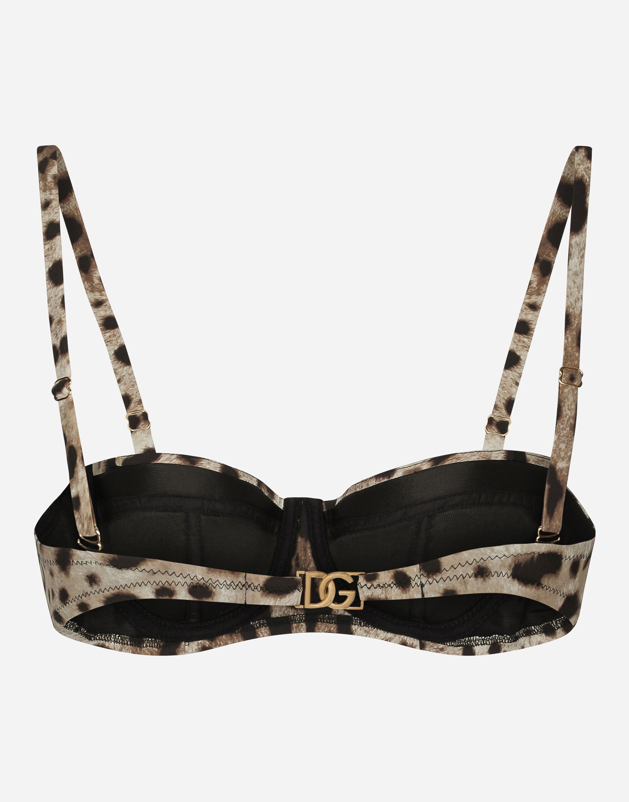 Leopard-print balconette bikini top - 2