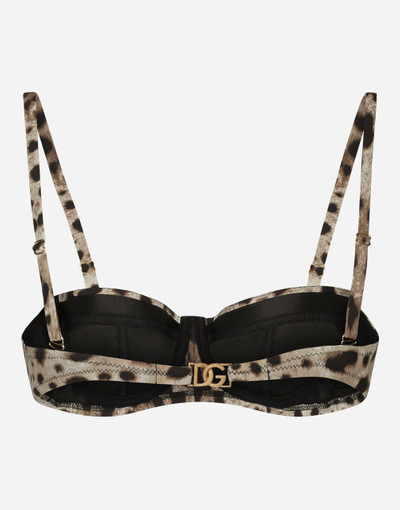 Dolce & Gabbana Leopard-print balconette bikini top outlook