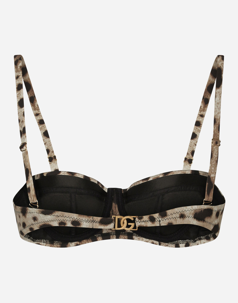 Dolce & Gabbana Leopard-print balconette bikini top outlook