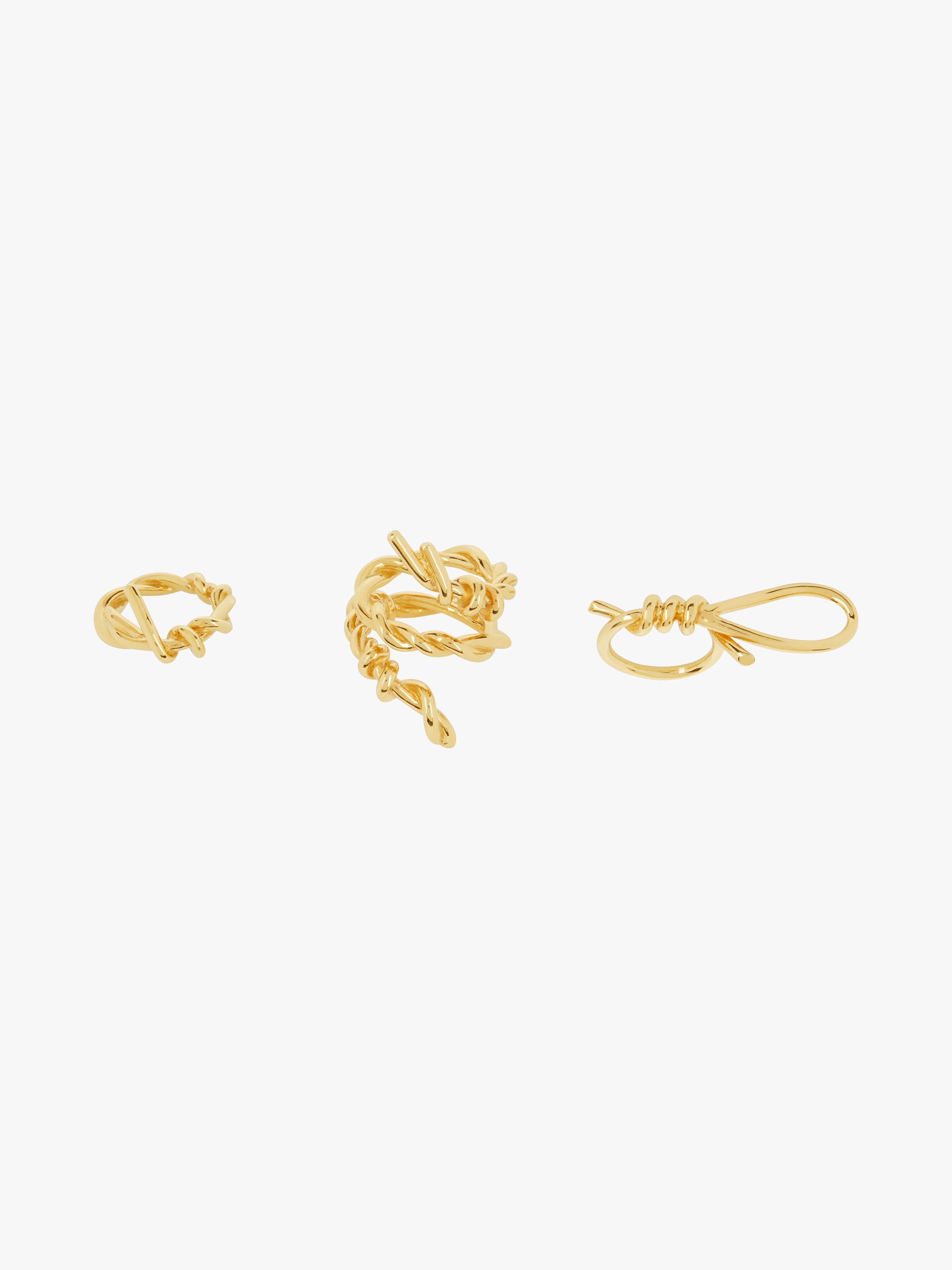 TWISTED RING SET IN METAL - 1