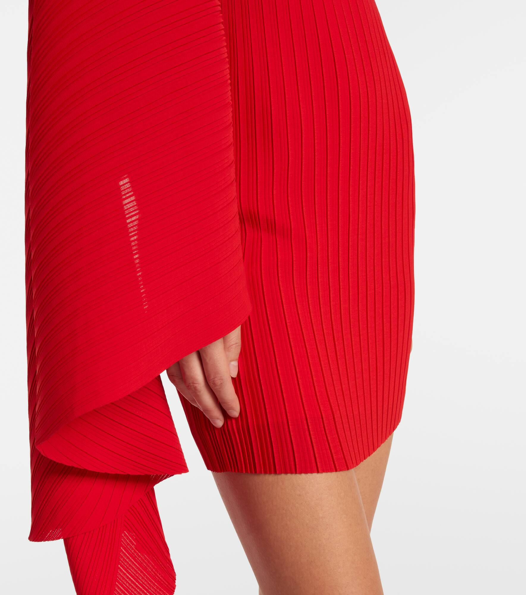 Layne draped asymmetric minidress - 5