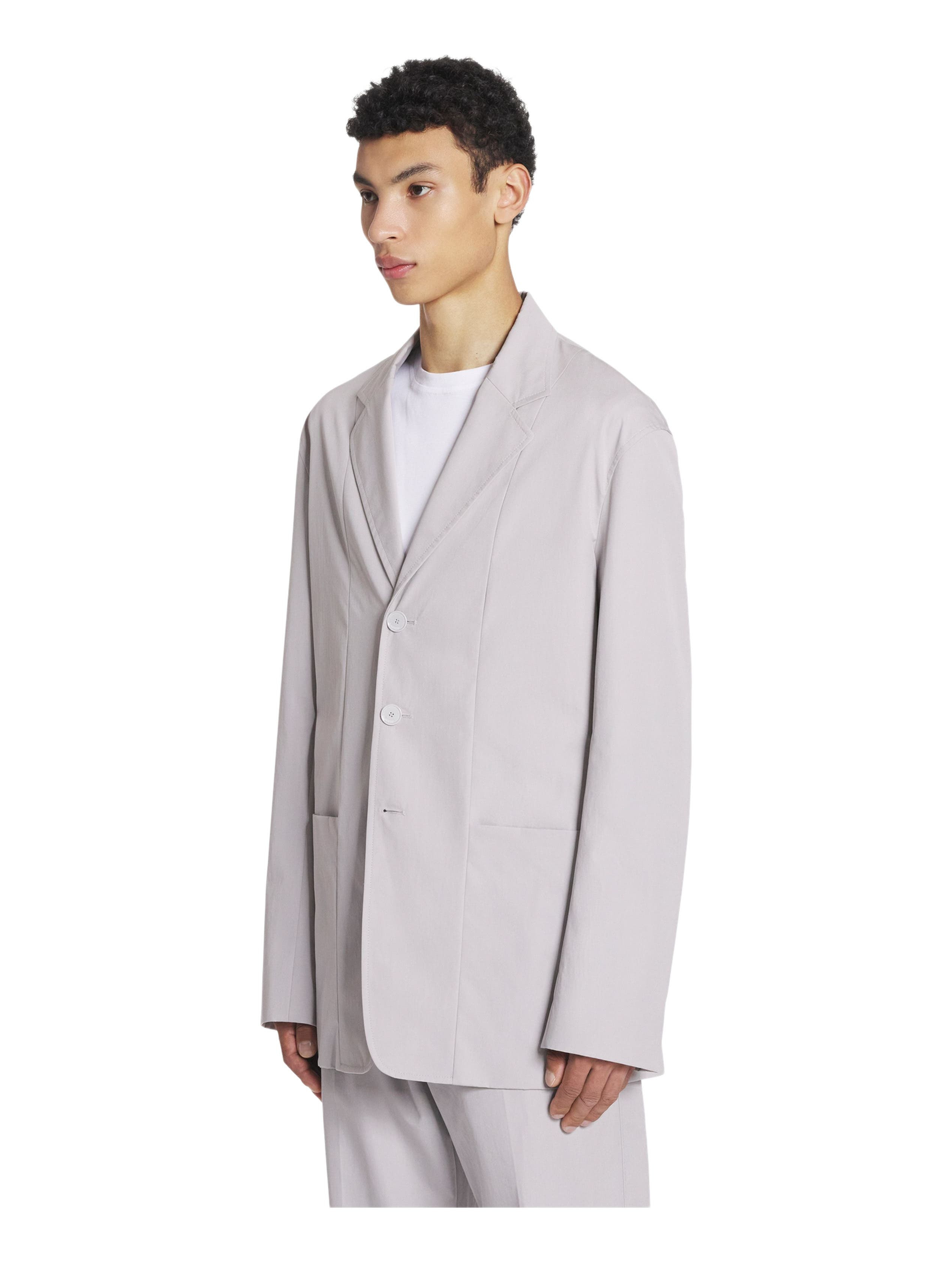 Lanvin Straight Fit Cotton Jacket in Mink at Nordstrom - 3
