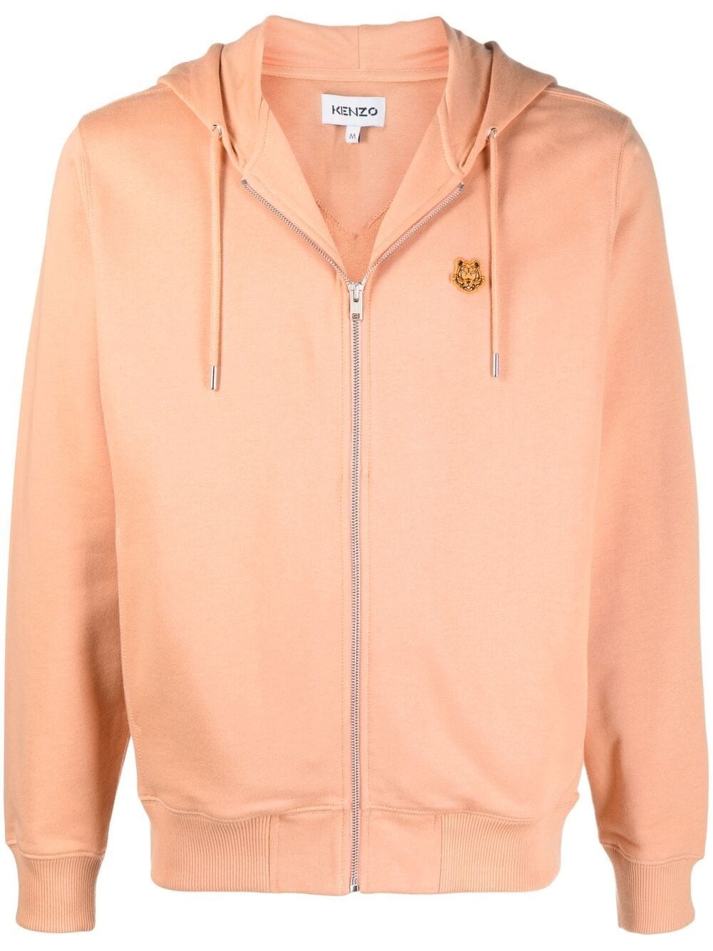 embroidered-design zip-fastening hoodie - 1