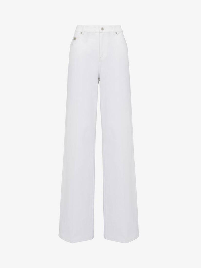 Women's Wide Leg Jeans in Optic White - 1