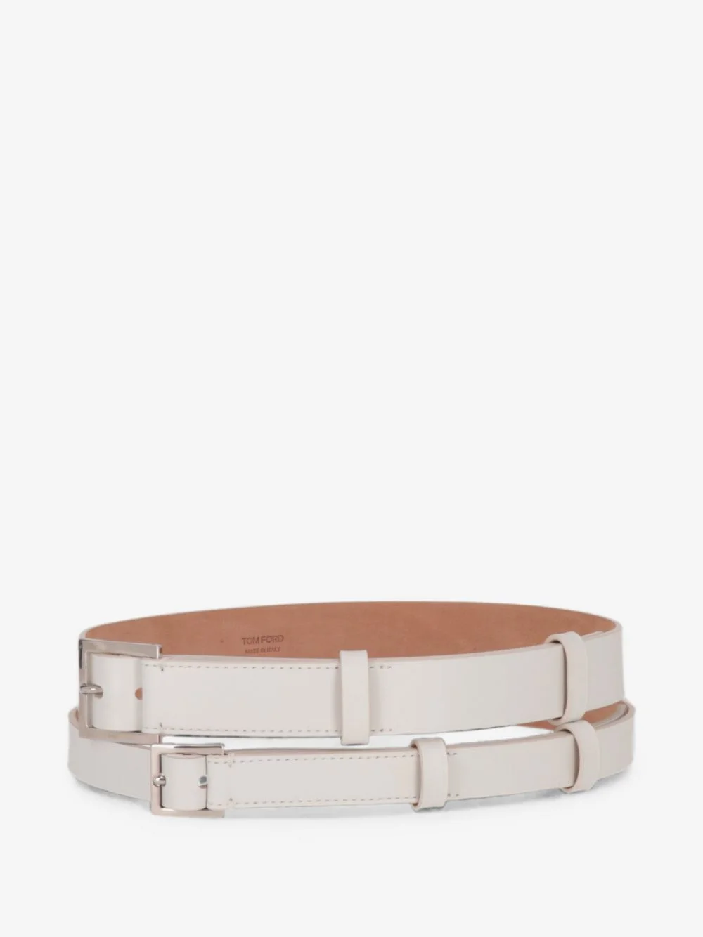 double-strap buckle-fastening belt - 1