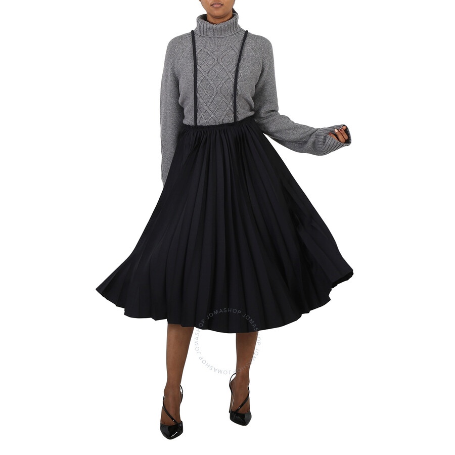 Comme Des Garcons Ladies Black Narrow Pleat Skirt - 2