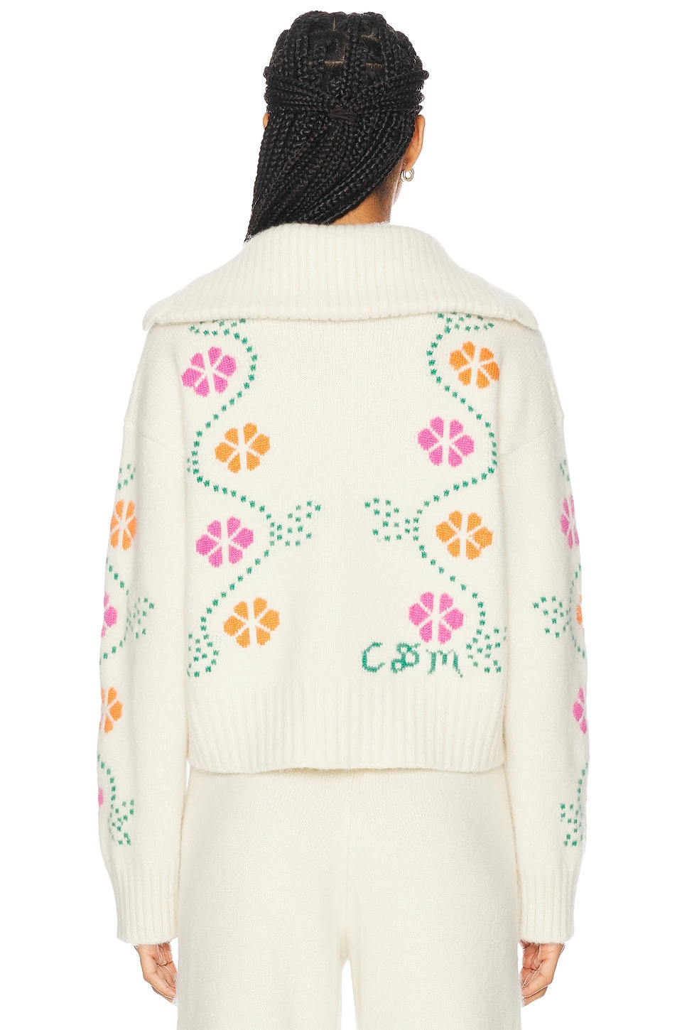 Cashmere Vine Floral Cardigan - 3