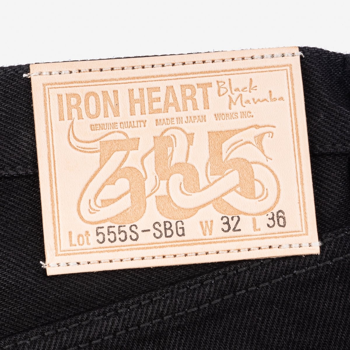 IH-555S-SBG 21oz Selvedge Denim Super Slim Cut Jeans -  Superblack (Fades To Grey) - 8