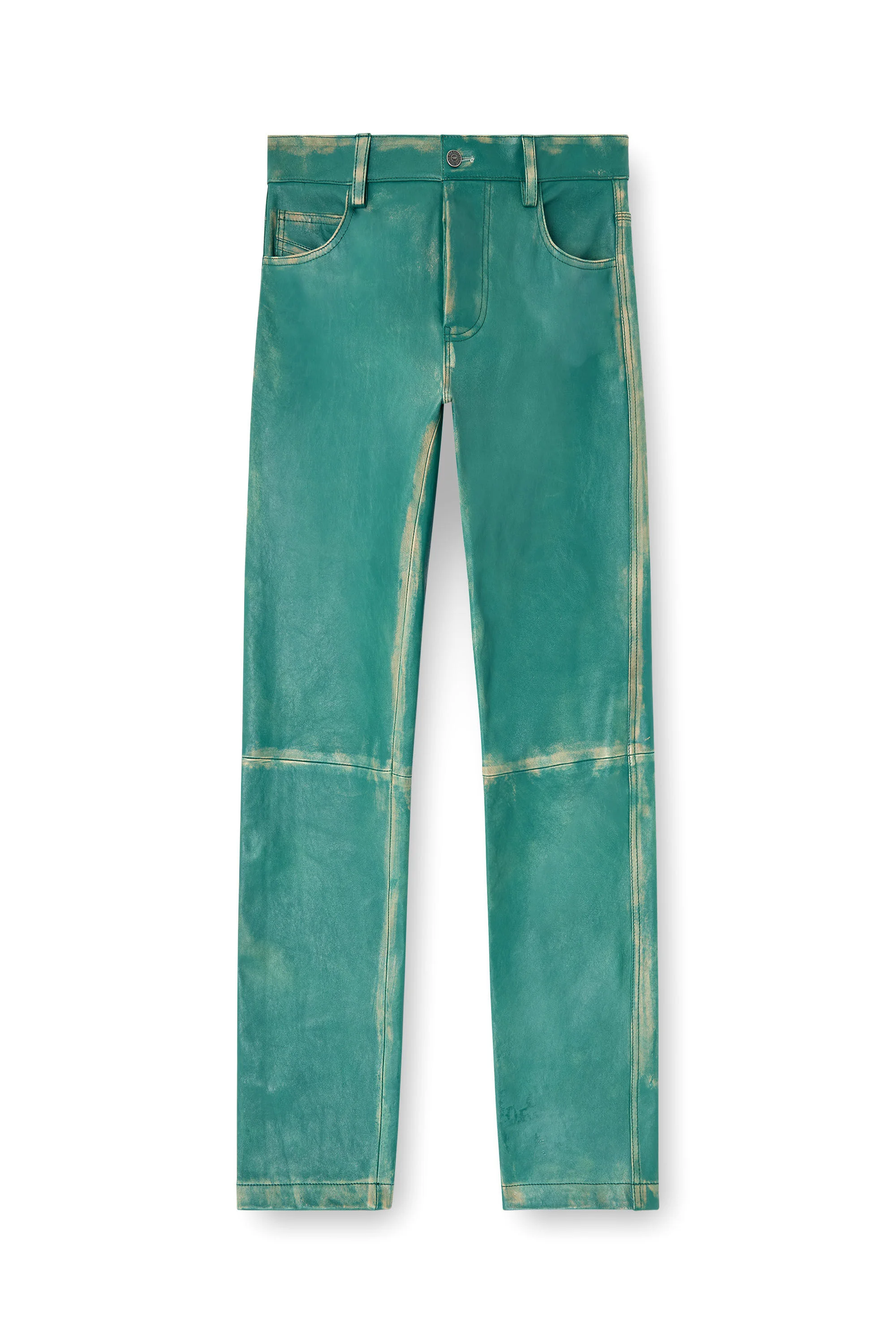 PANTS IN TREATED LEATHER - 1