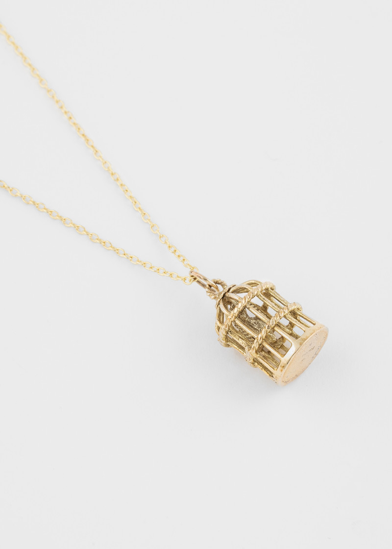 Paul Smith 'Artfully Articulated Birdcage' Vintage Gold Necklace by Baroque Rocks outlook