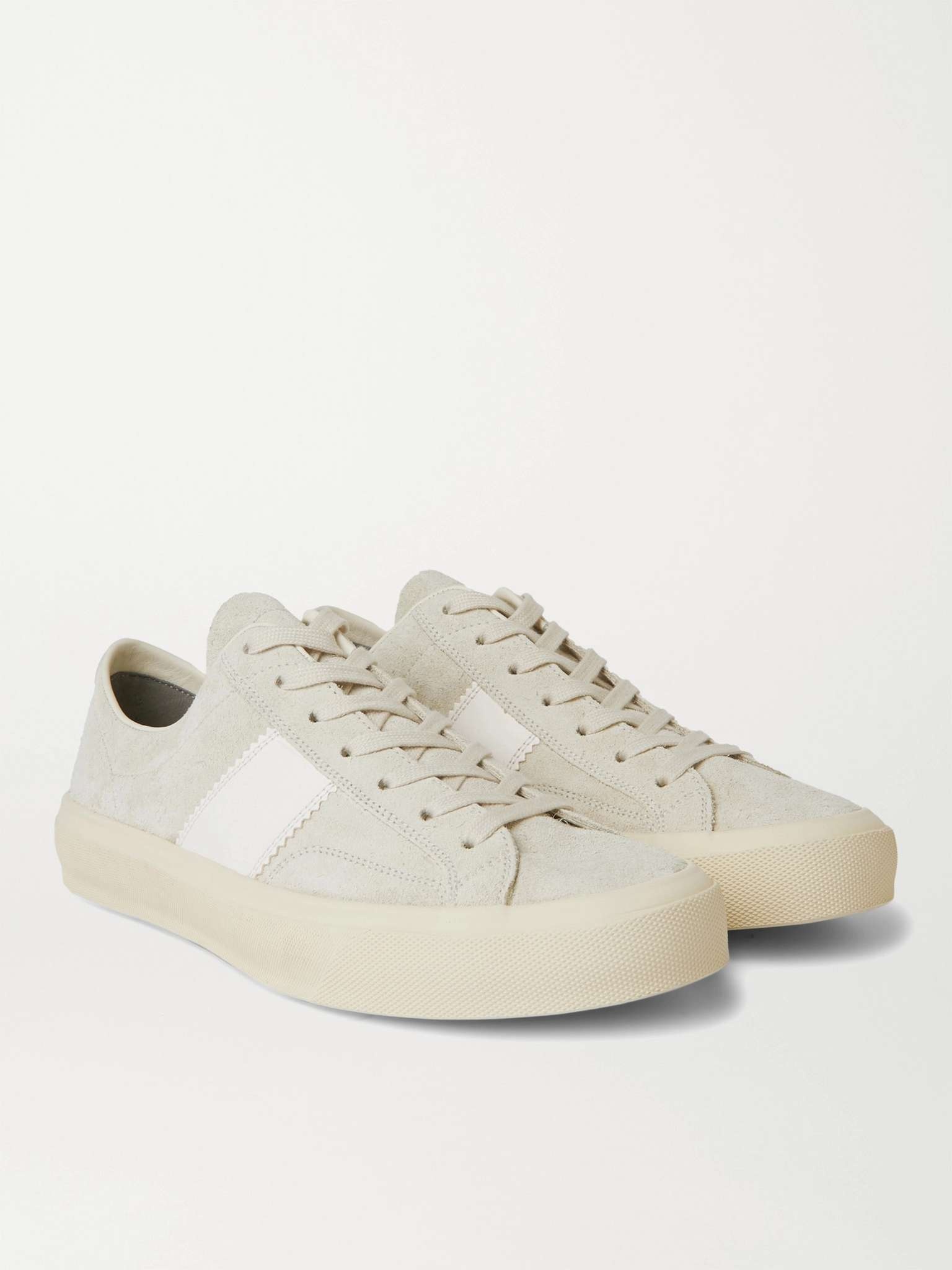 Cambridge Leather-Trimmed Suede Sneakers - 4