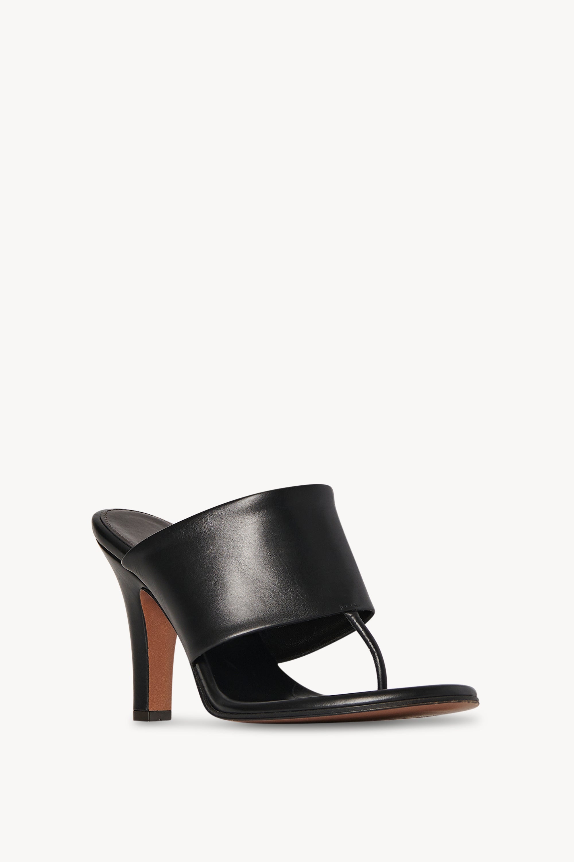 The Row Signum Heeled Sandal in Leather | REVERSIBLE