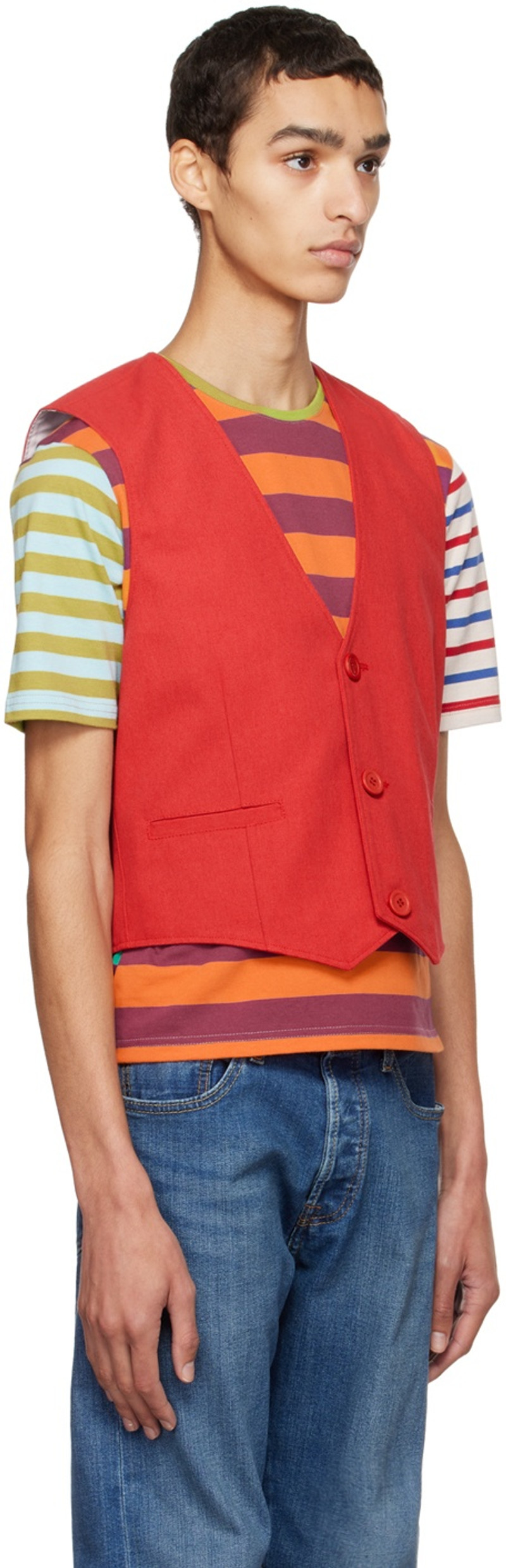 Stockholm Surfboard Club SSENSE Exclusive Red Vest outlook