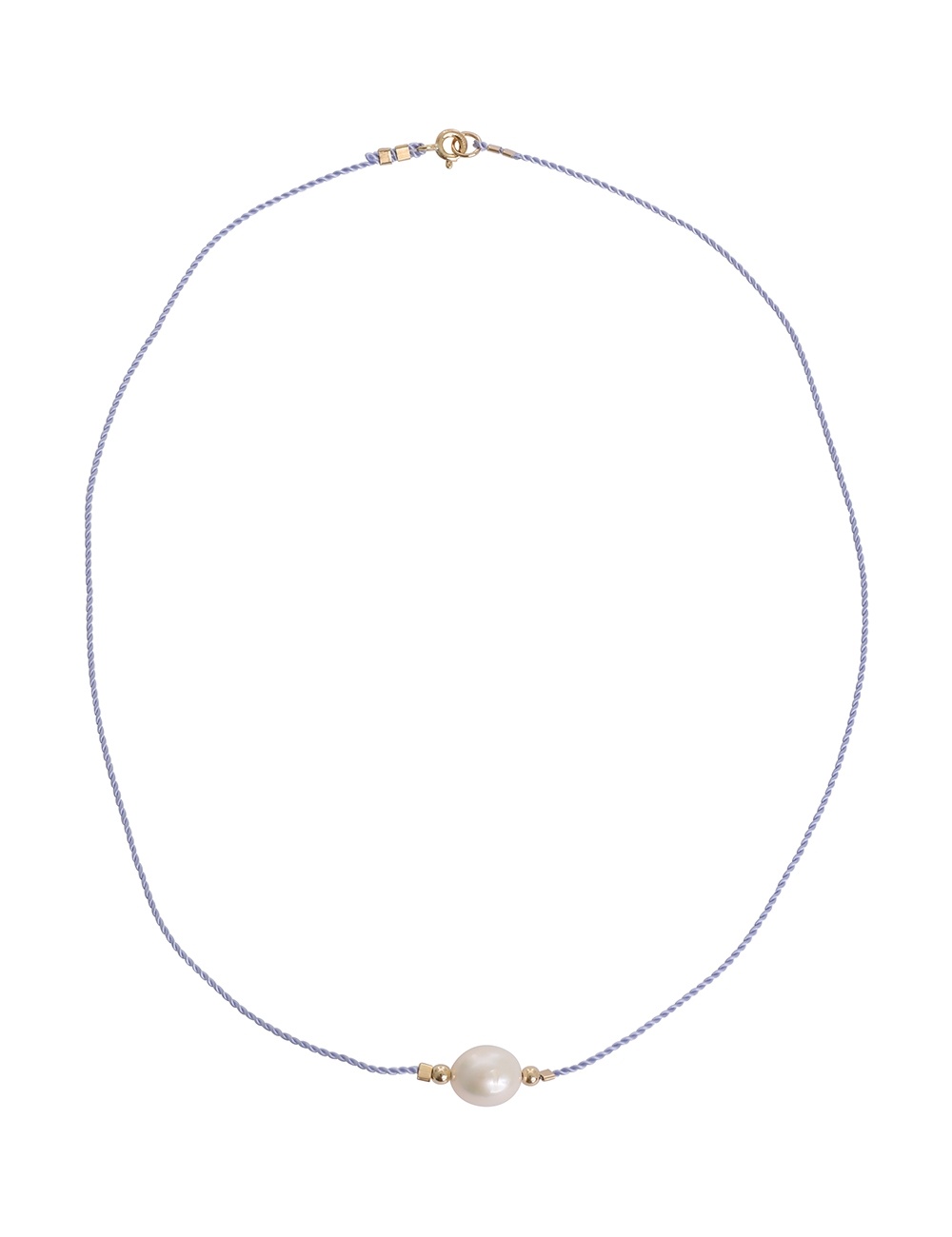 SIGNET PEARL CORD NECKLACE - 1