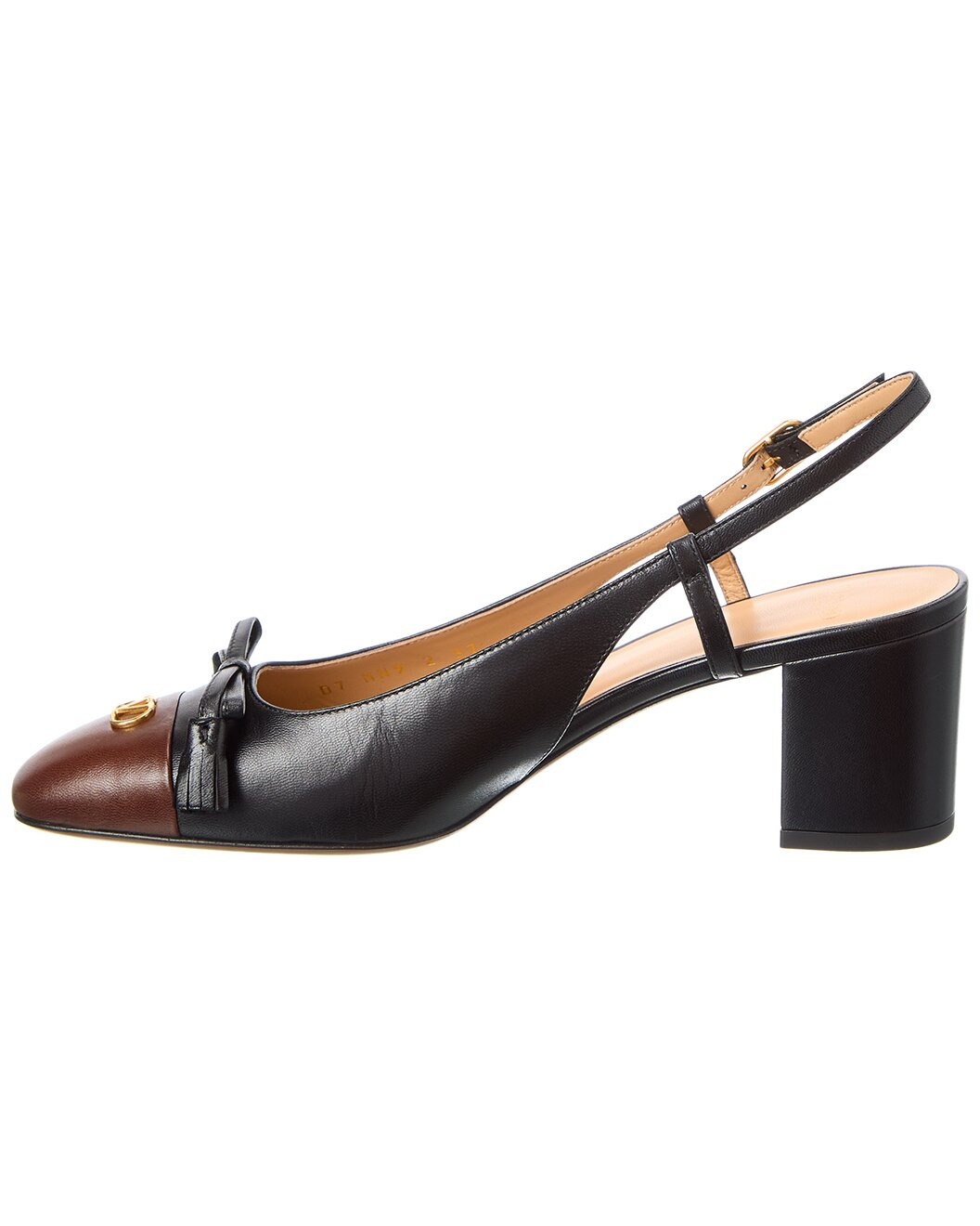 Valentino Bow 60 Leather Slingback Pump - 2
