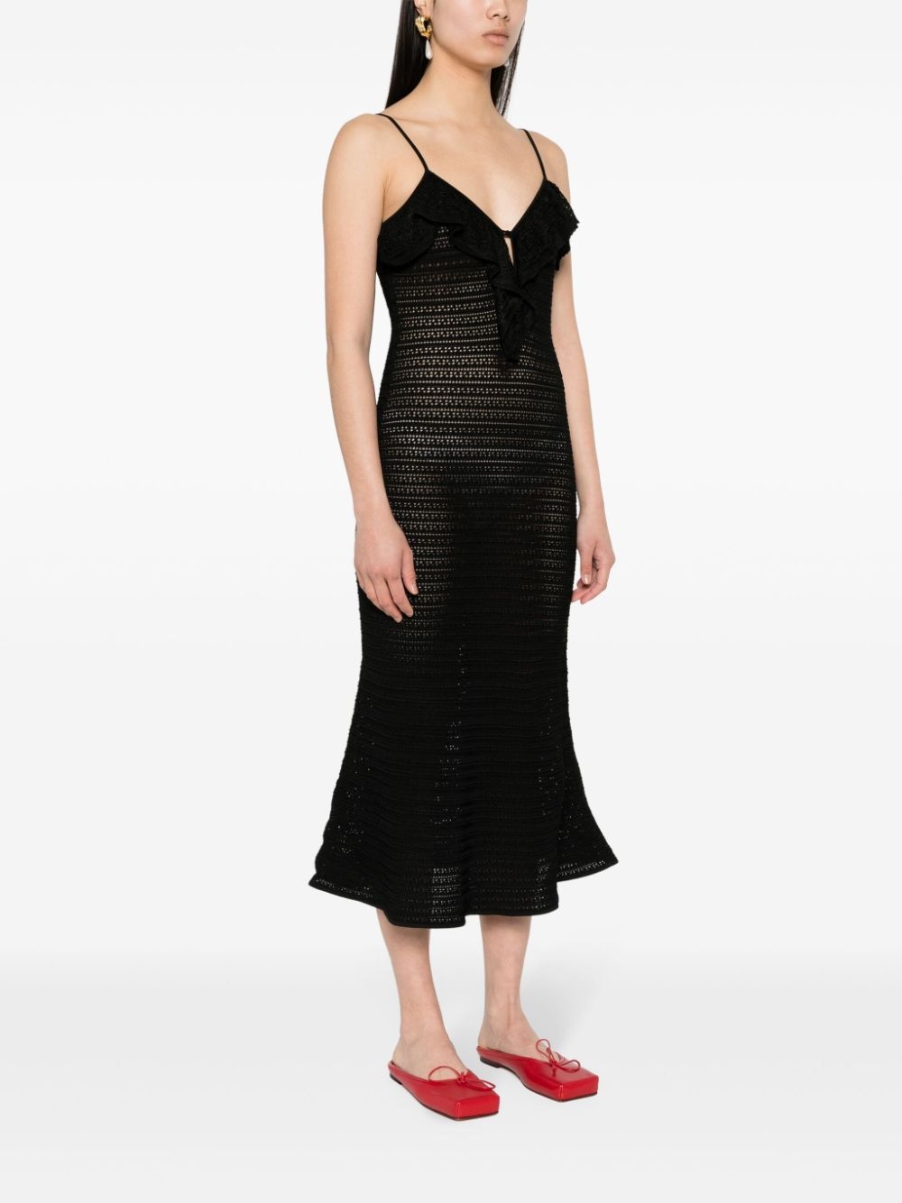 crochet midi dress - 3