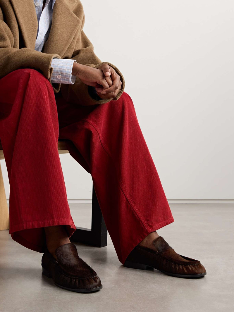 Dries Van Noten Calf hair loafers outlook
