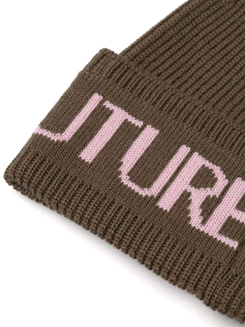 intarsia-logo beanie - 2