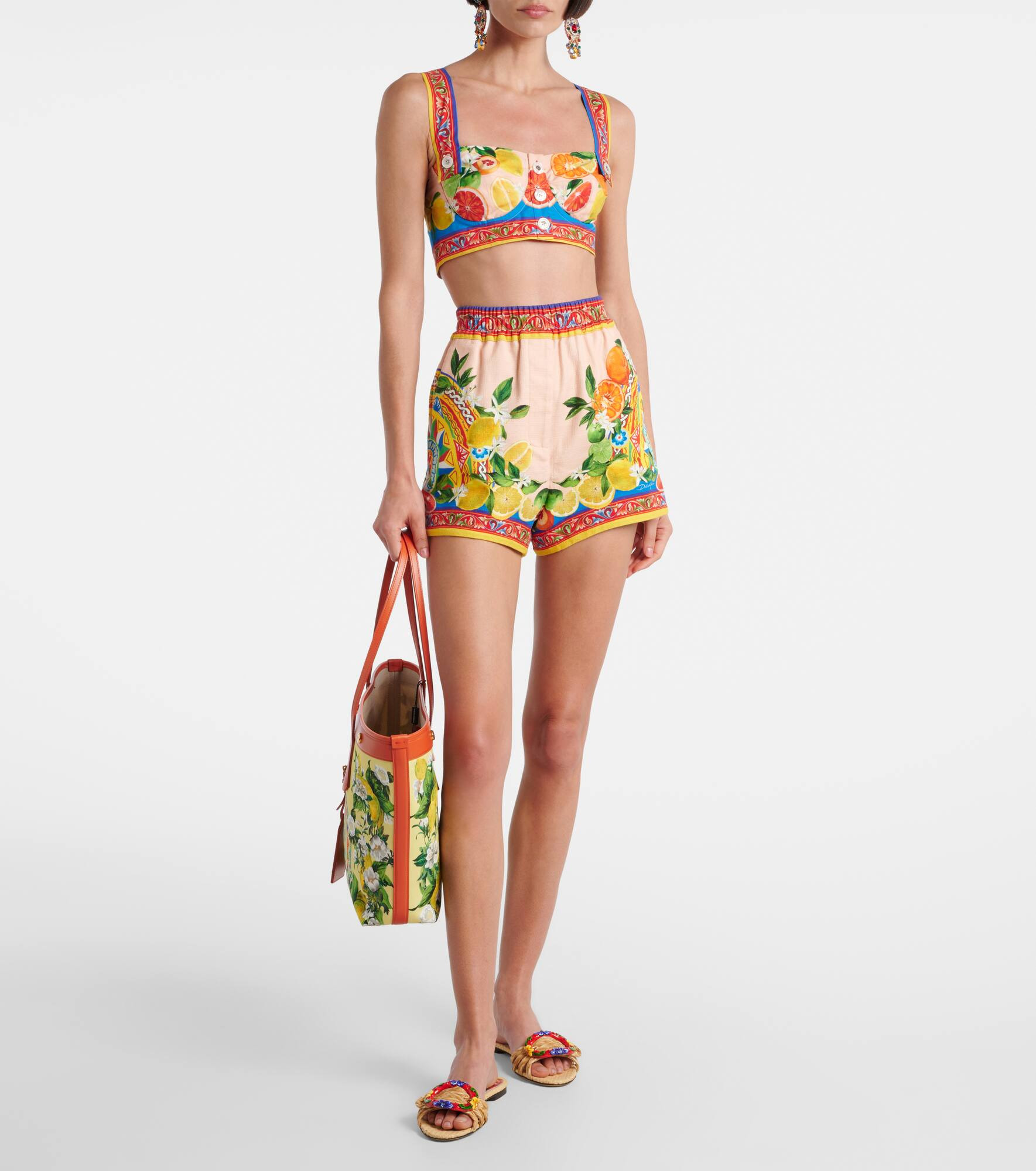 Printed cotton shorts - 2