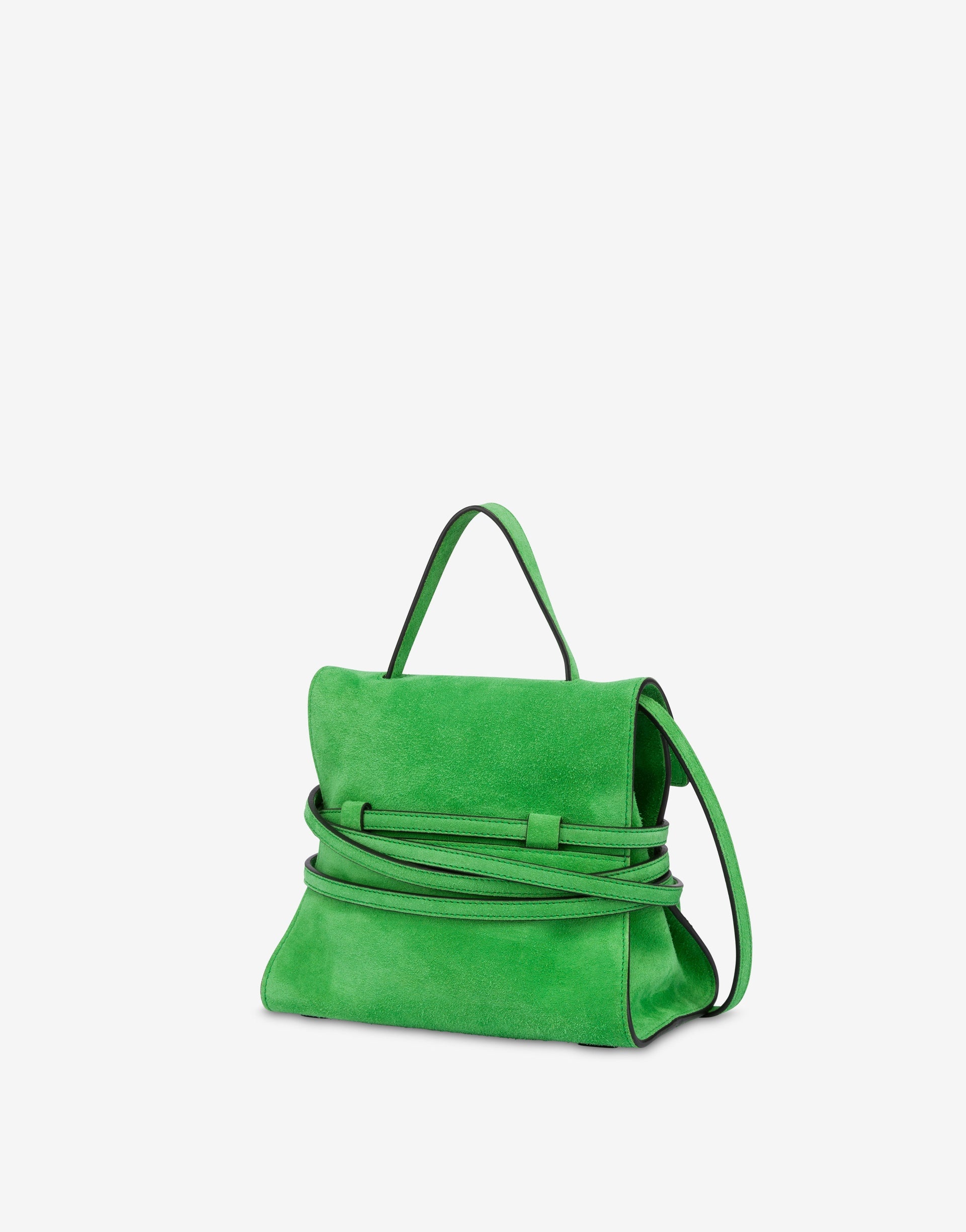 MOSCHINO TIE ME BAG IN SUEDE SMALL - 1