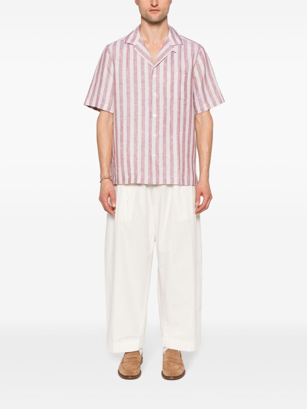 striped linen shirt - 2