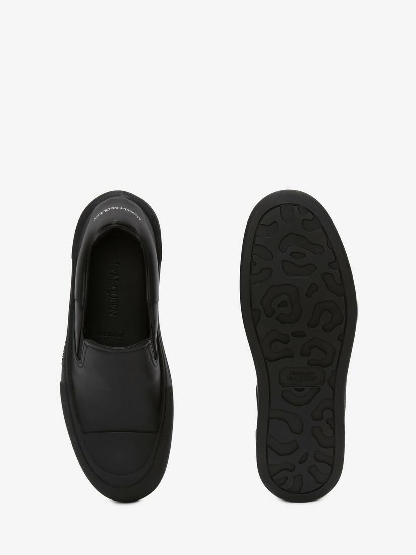 Deck Skate Plimsoll in Black - 4