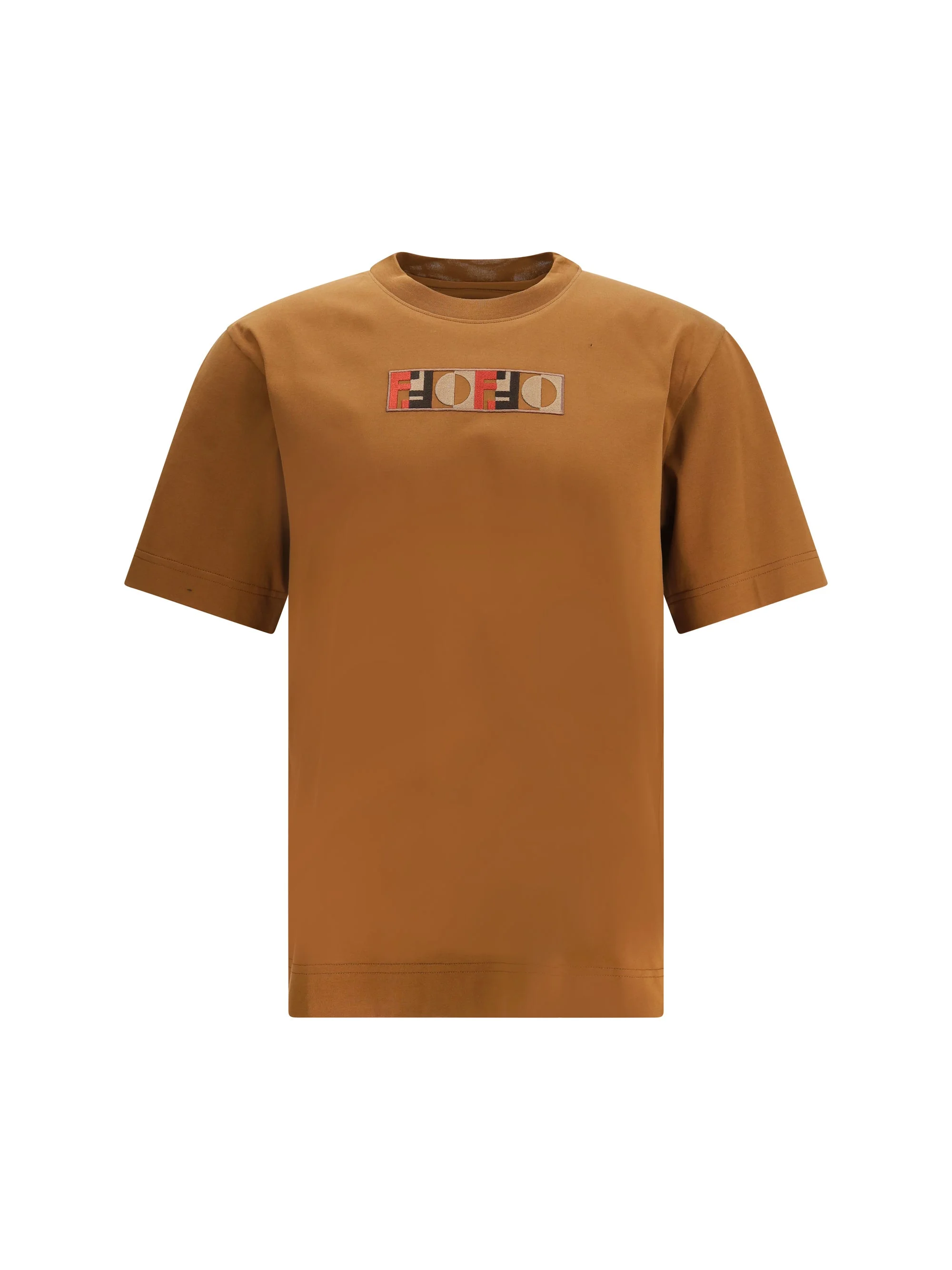 Fendi Men T-Shirt With Optical Motif - 1