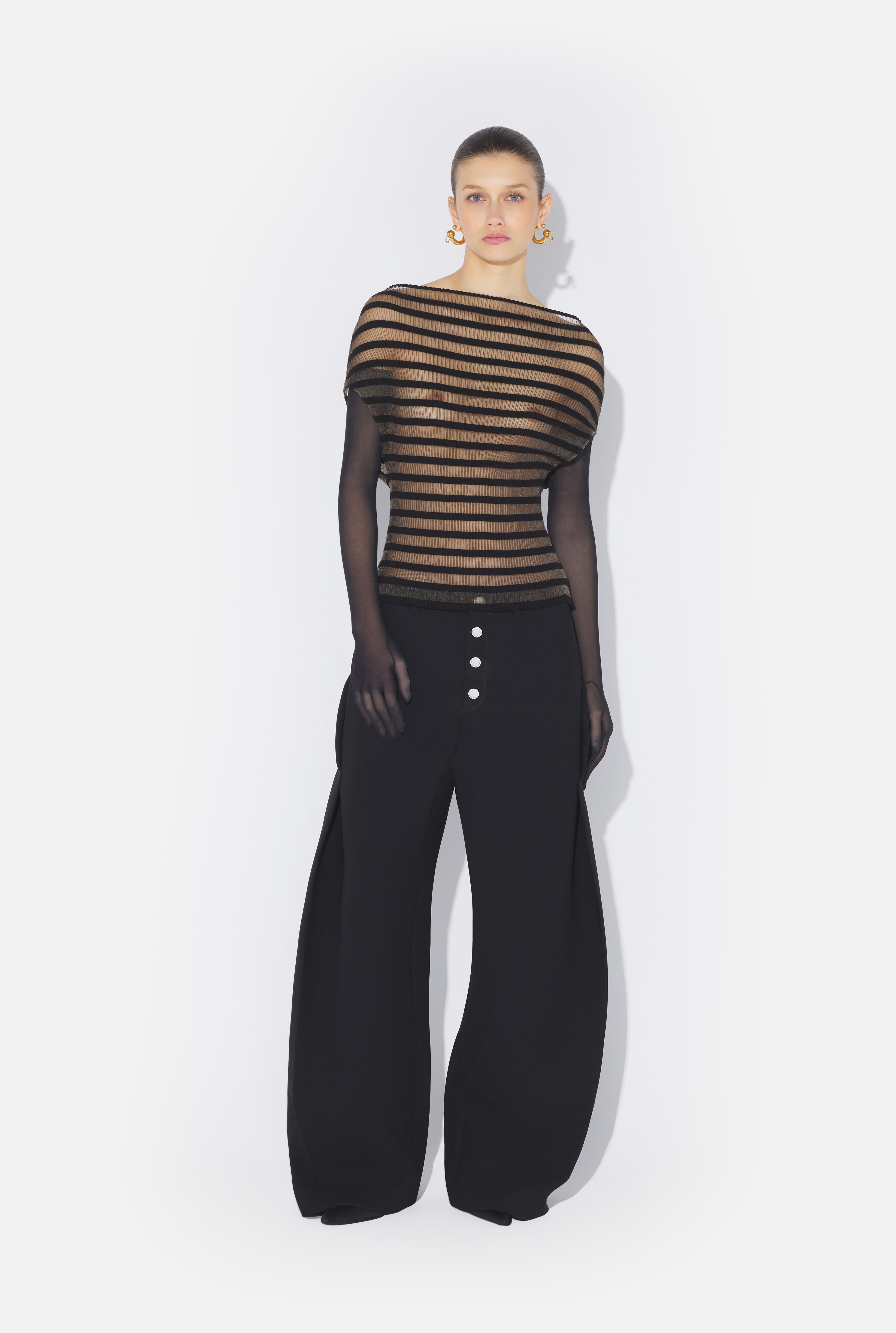 THE MARINIÈRE STRIPED BLACK TOP - 2