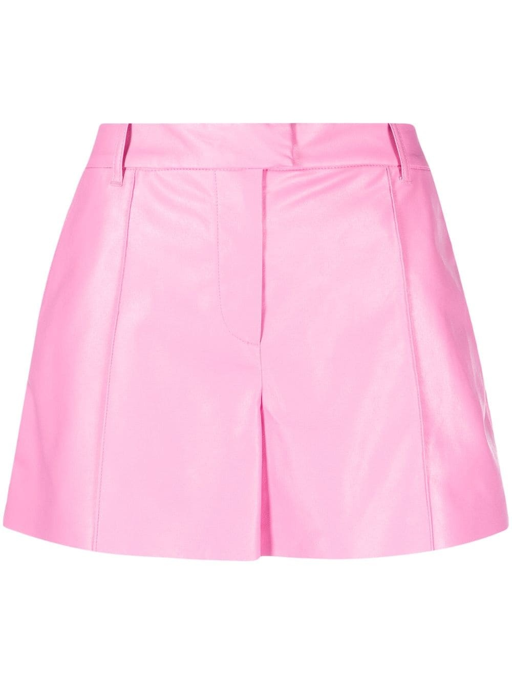 faux-leather high-waist shorts - 1